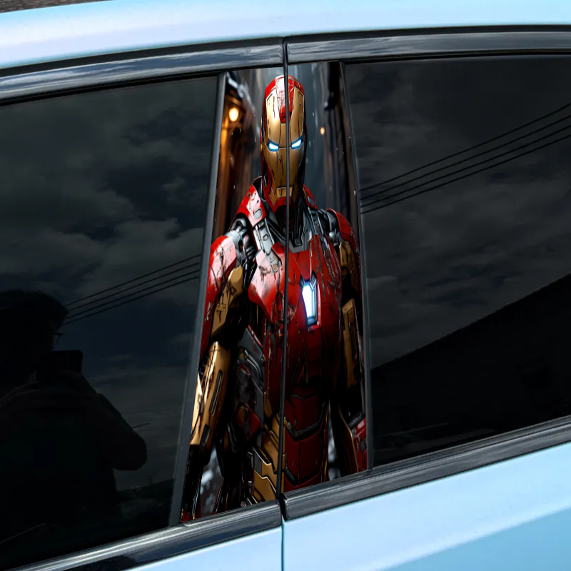 Autocollant pour montant central de voiture (2 pièces) - Iron Man-XC127