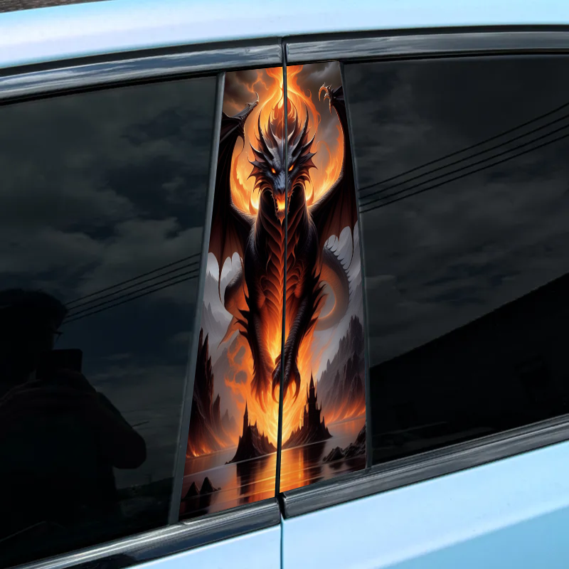 Autocollant pour montant central de voiture (2 pièces) - Dragon-XC146