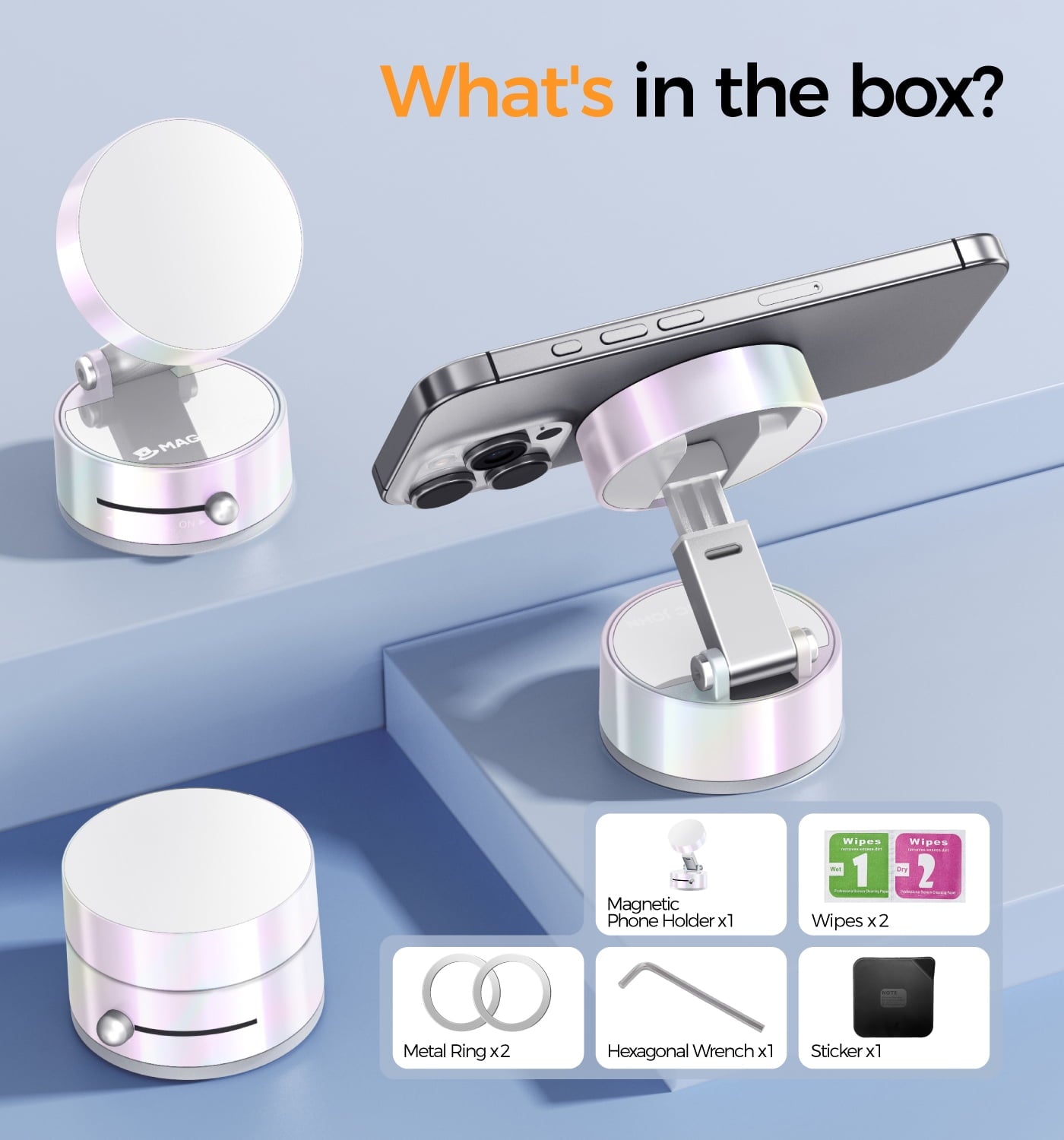 Magnetic Vacuum Suction Cup Car Mount