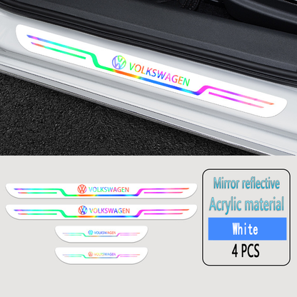 2025 Hot Sale ✨50% OFF ✨Acrylic Laser Car Anti-Fouling Door Sill Strips🎉4pcs🎉