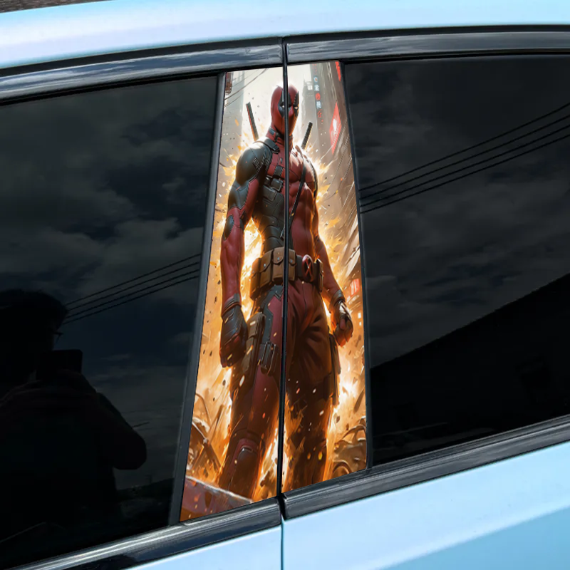 Aufkleber für die Mittelsäule des Autos (2 Stück) Deadpool-XC30
