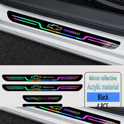 2025 Hot Sale ✨50% OFF ✨Acrylic Laser Car Anti-Fouling Door Sill Strips🎉4pcs🎉