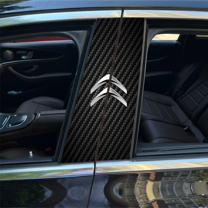 Autocollants pour colonne centrale de voiture (logo de voiture personnalisé) 25 x 50 cm