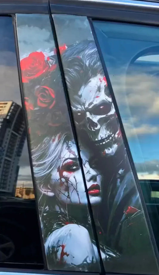 Autocollant de porte de voiture personnalisé « Jusqu'à la mort » (2 pièces)