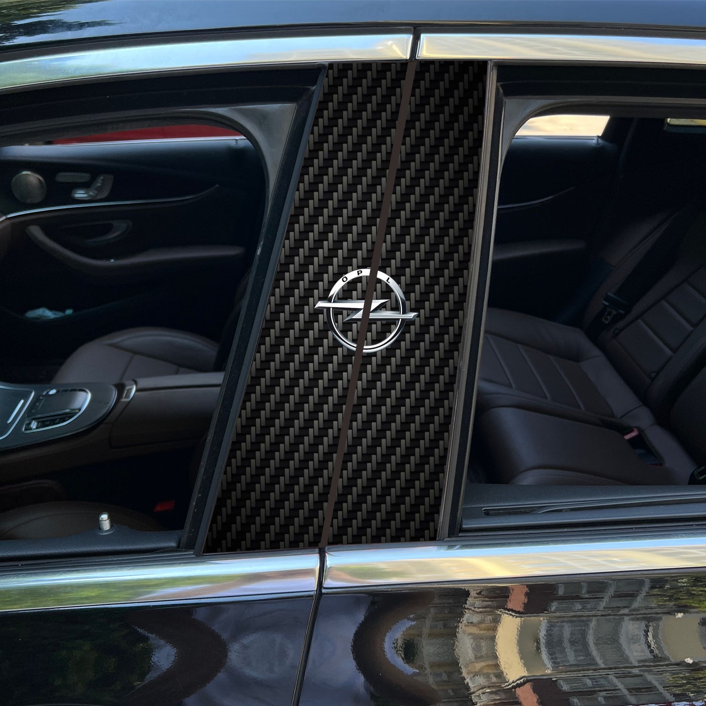 Autocollants pour colonne centrale de voiture (logo de voiture personnalisé) 25 x 50 cm