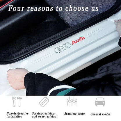 CarbonGrip PRO | Autocollants de seuil de porte personnalisés (édition blanche limitée)