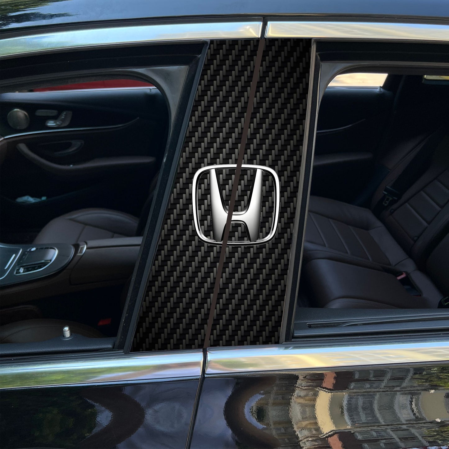 Autocollants pour colonne centrale de voiture (logo de voiture personnalisé) 25 x 50 cm