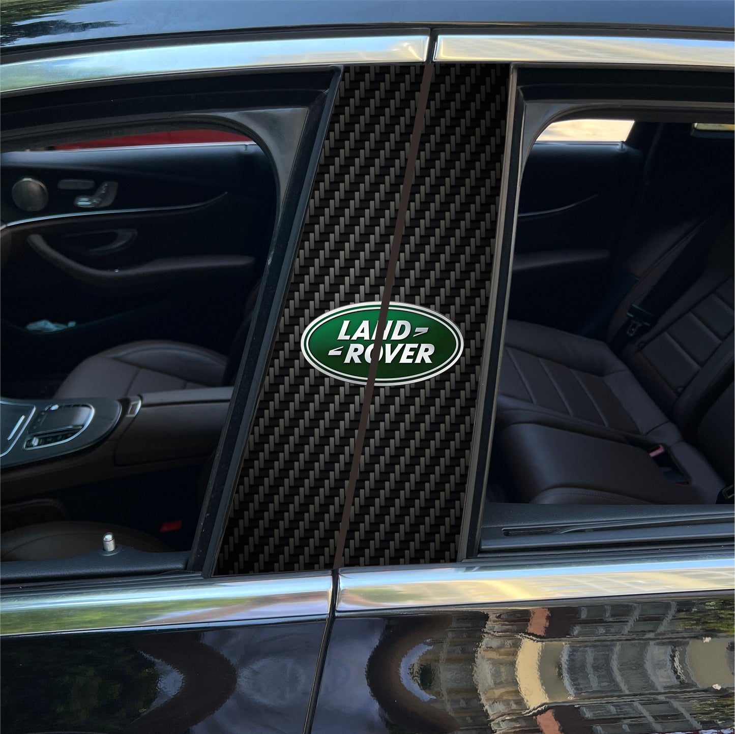 Autocollants pour colonne centrale de voiture (logo de voiture personnalisé) 25 x 50 cm