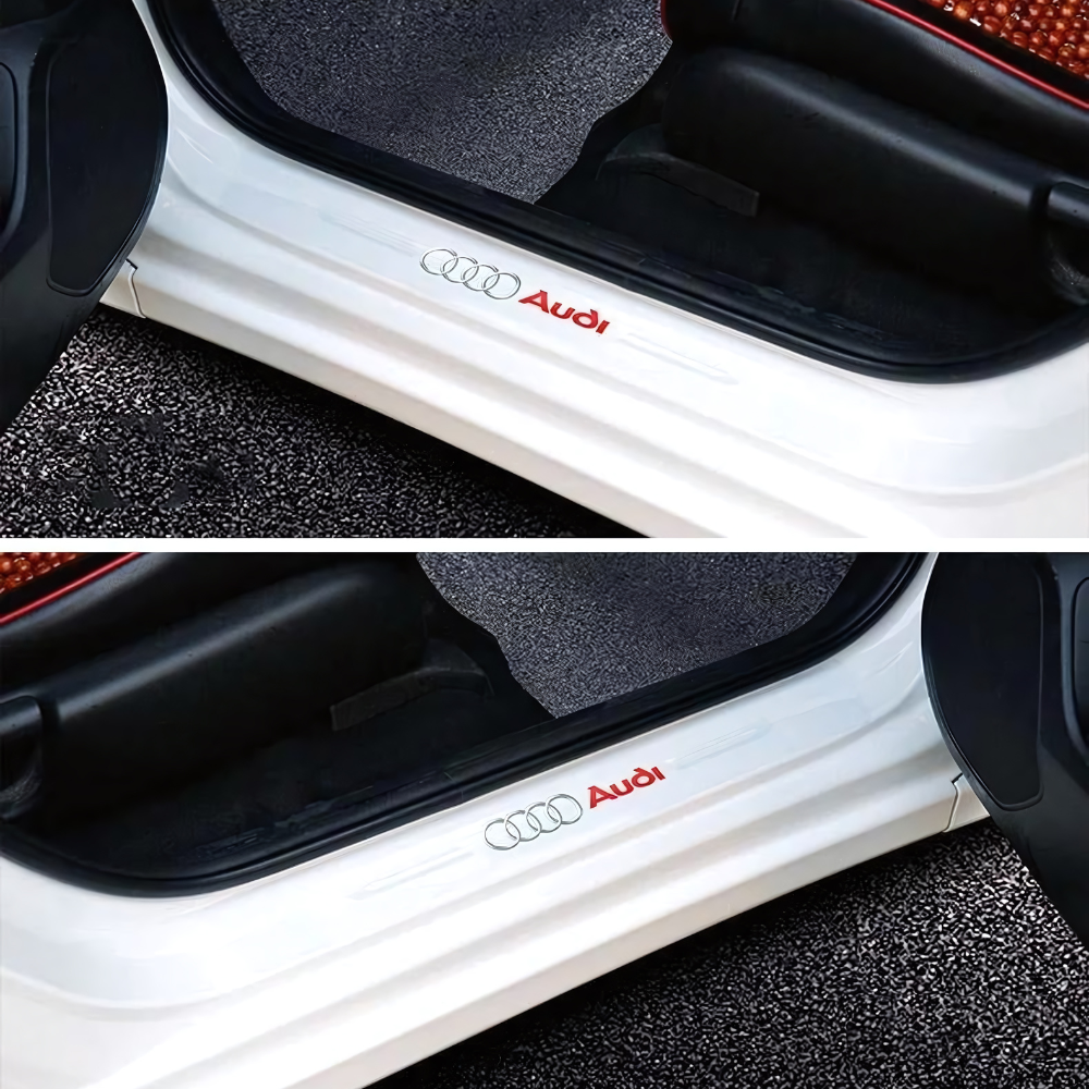 CarbonGrip PRO | Autocollants de seuil de porte personnalisés (édition blanche limitée)