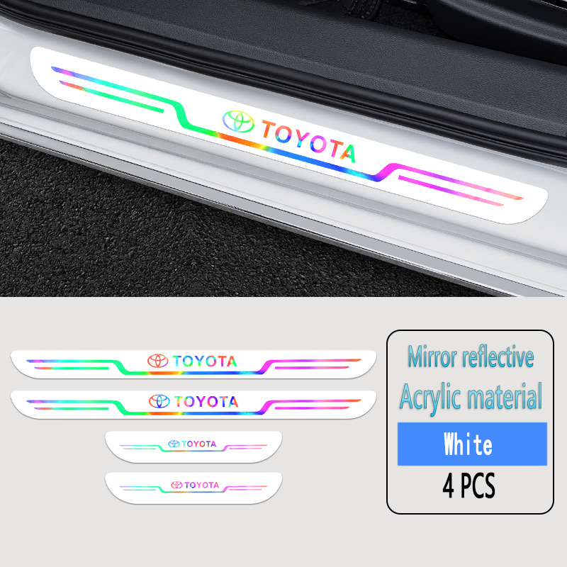 2025 Hot Sale ✨50% OFF ✨Acrylic Laser Car Anti-Fouling Door Sill Strips🎉4pcs🎉