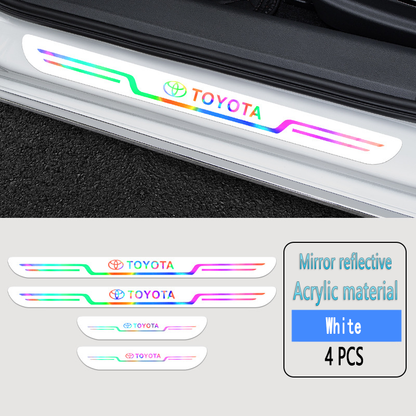 2025 Hot Sale ✨50% OFF ✨Acrylic Laser Car Anti-Fouling Door Sill Strips🎉4pcs🎉