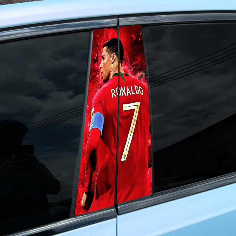 Lot de 2 autocollants de porte personnalisés de la série Football