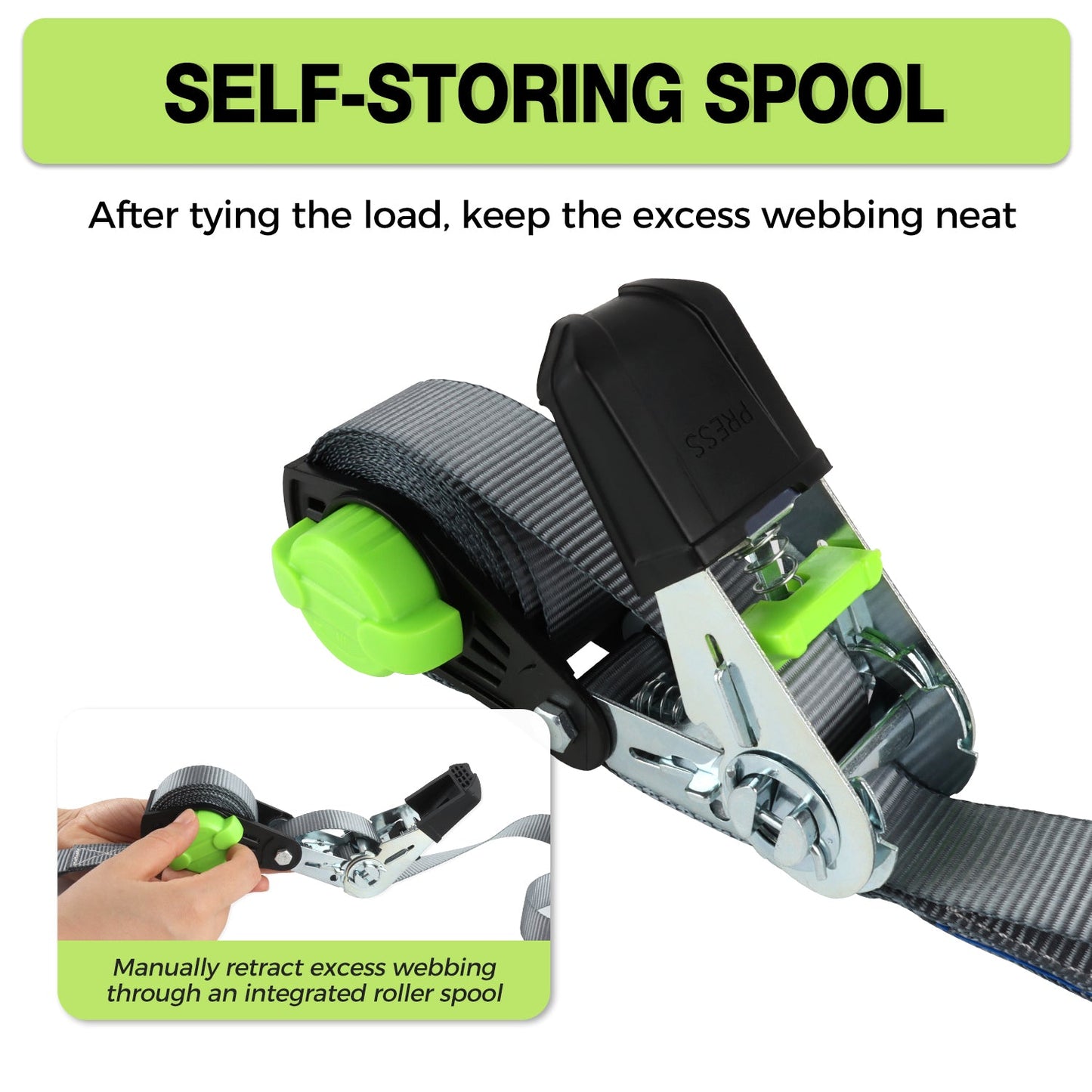 Self-Storing NeatStrap Ratchet Strap