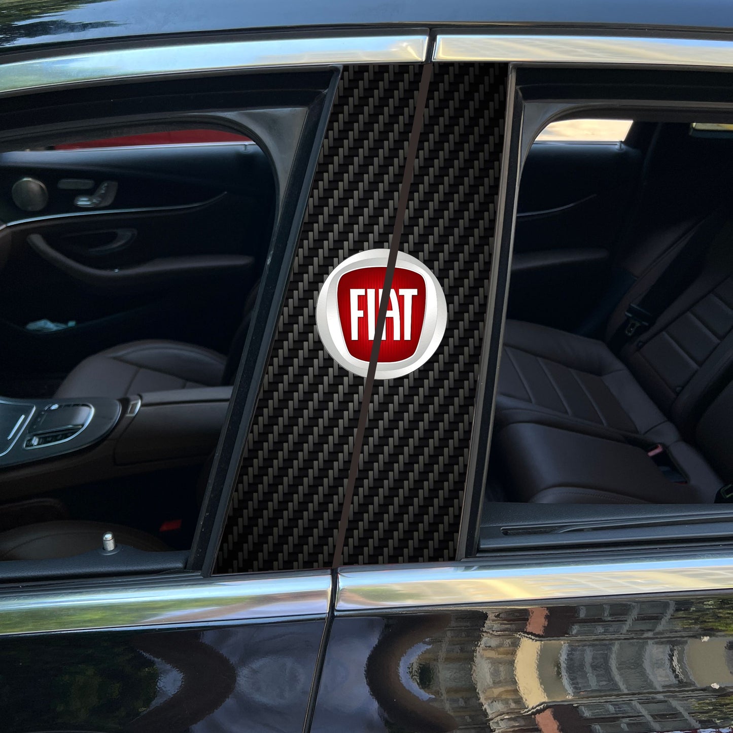 Autocollants pour colonne centrale de voiture (logo de voiture personnalisé) 25 x 50 cm