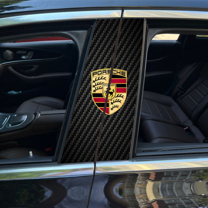 Autocollants pour colonne centrale de voiture (logo de voiture personnalisé) 25 x 50 cm