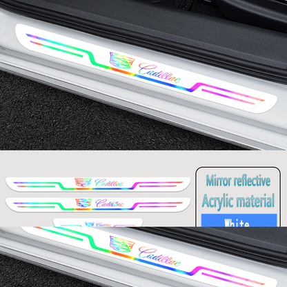 2025 Hot Sale ✨50% OFF ✨Acrylic Laser Car Anti-Fouling Door Sill Strips🎉4pcs🎉