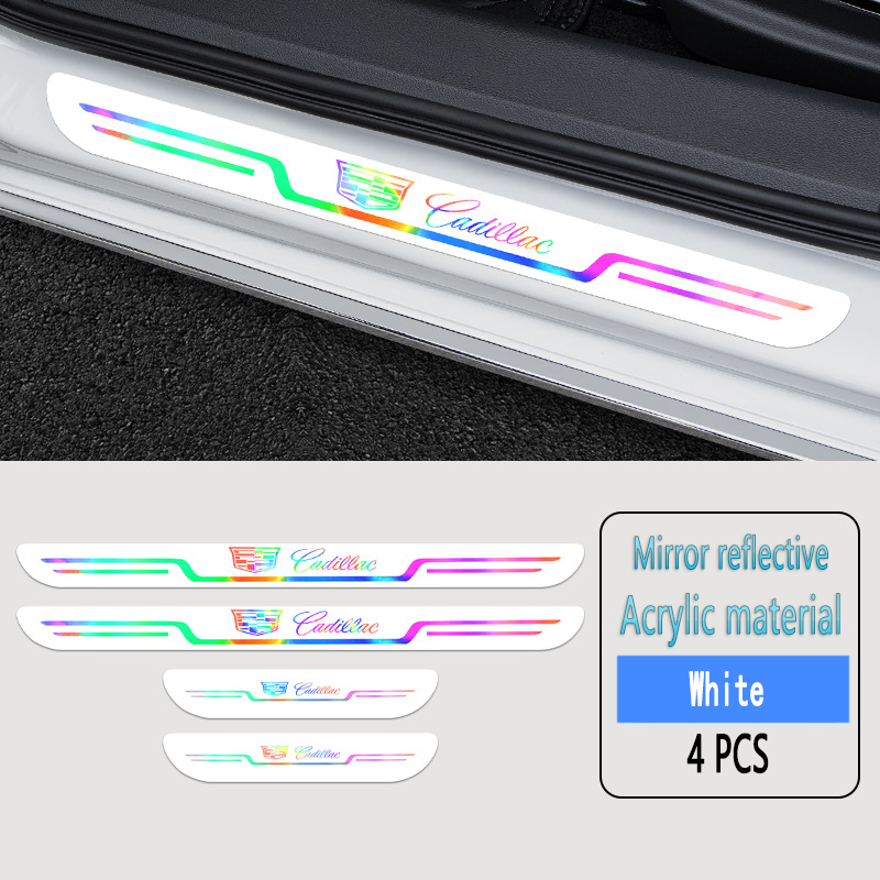 2025 Hot Sale ✨50% OFF ✨Acrylic Laser Car Anti-Fouling Door Sill Strips🎉4pcs🎉