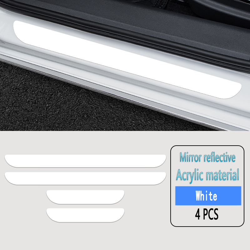 2025 Hot Sale ✨50% OFF ✨Acrylic Laser Car Anti-Fouling Door Sill Strips🎉4pcs🎉