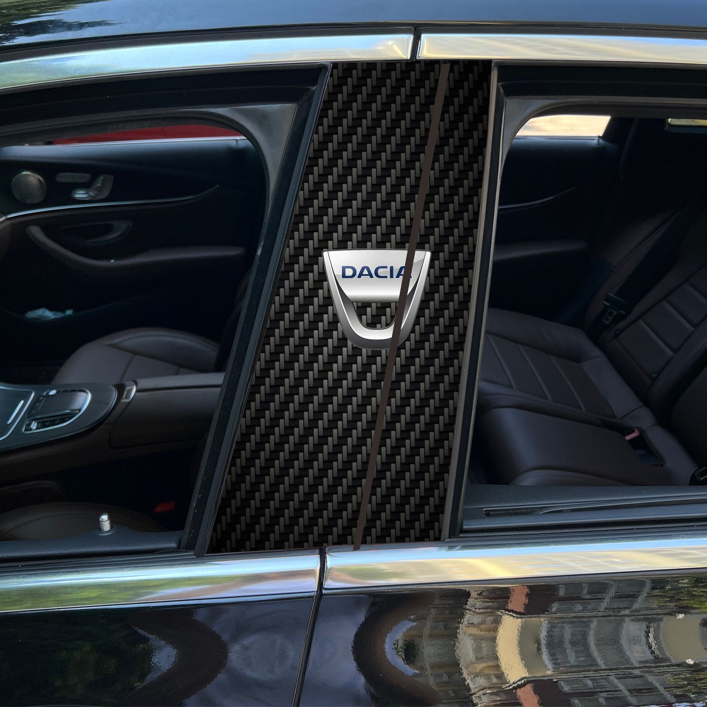 Autocollants pour colonne centrale de voiture (logo de voiture personnalisé) 25 x 50 cm