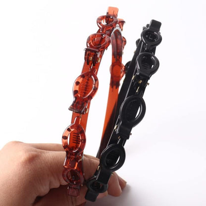 Lot de 2 serre-têtes à double frange avec 8 petites pinces, accessoires pour tresses torsadées à double couche pour femmes