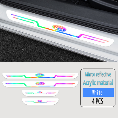 2025 Hot Sale ✨50% OFF ✨Acrylic Laser Car Anti-Fouling Door Sill Strips🎉4pcs🎉