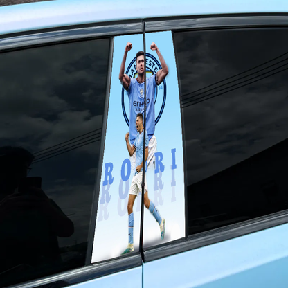 Lot de 2 autocollants de porte personnalisés de la série Football