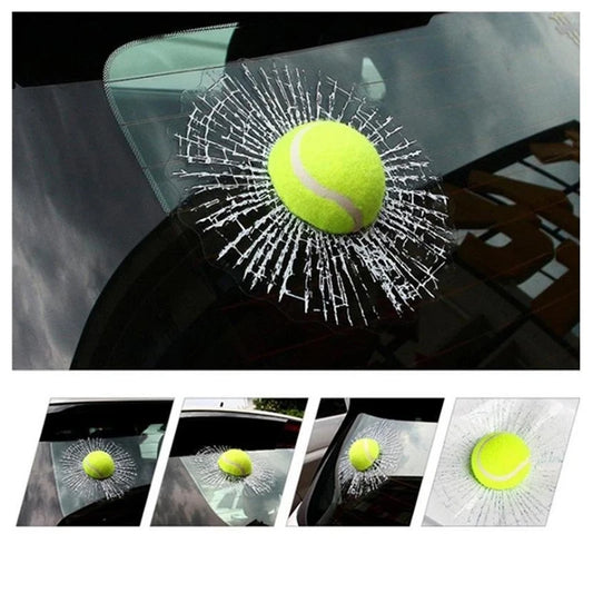 Autocollant 3D stéréo en verre brisé pour voiture, style baseball, football, tennis