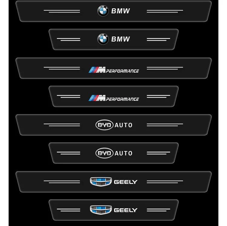 CarbonGrip PRO | Autocollants de seuil de porte personnalisés (édition blanche limitée)