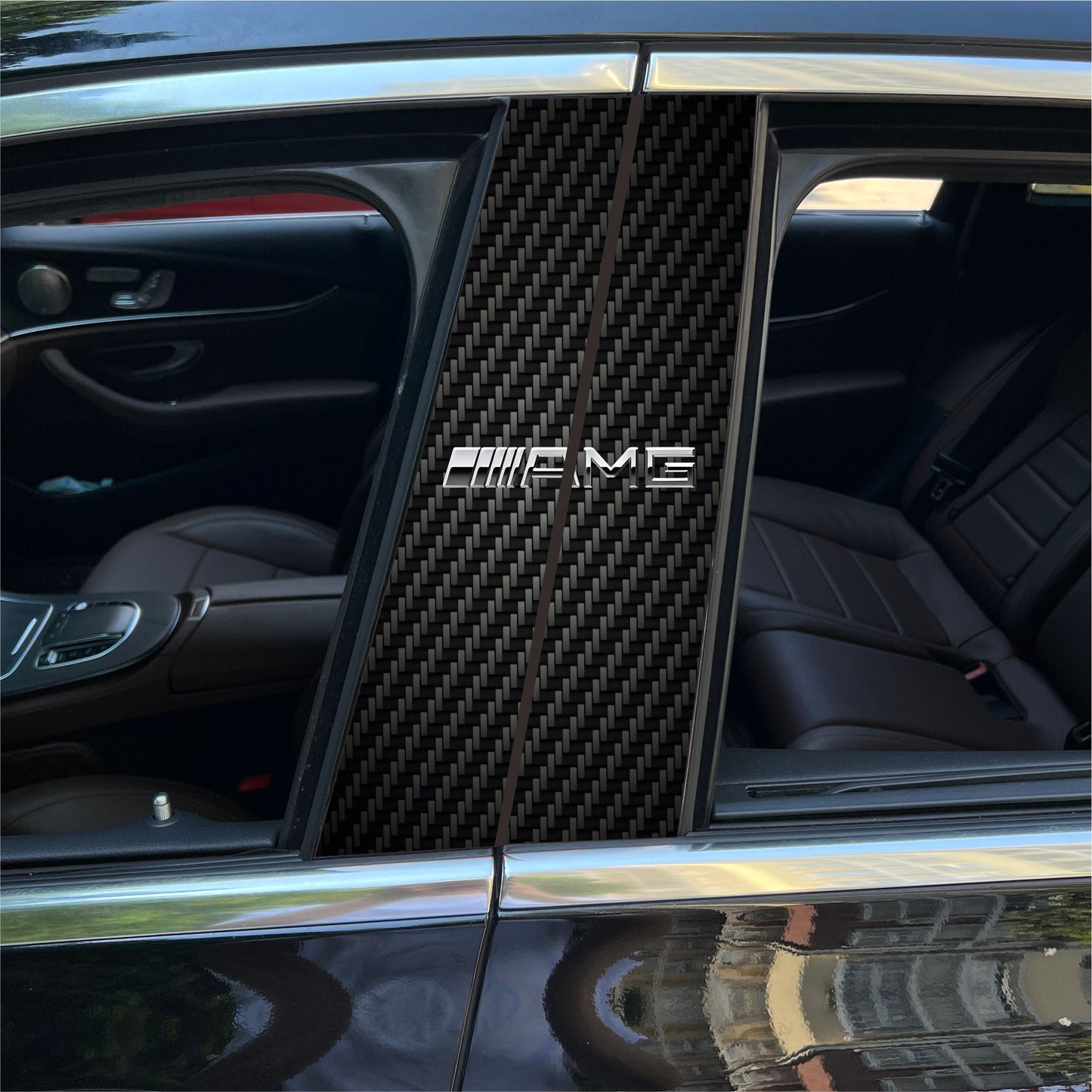 Autocollants pour colonne centrale de voiture (logo de voiture personnalisé) 25 x 50 cm