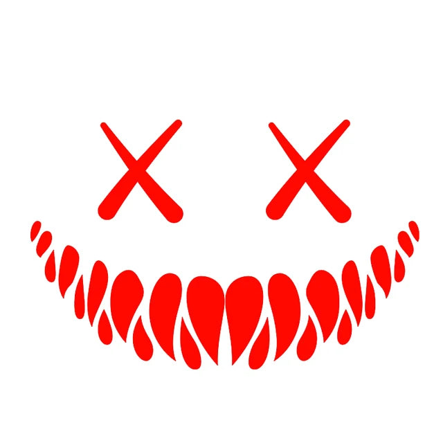 Autocollant réfléchissant pour voiture avec smiley diable