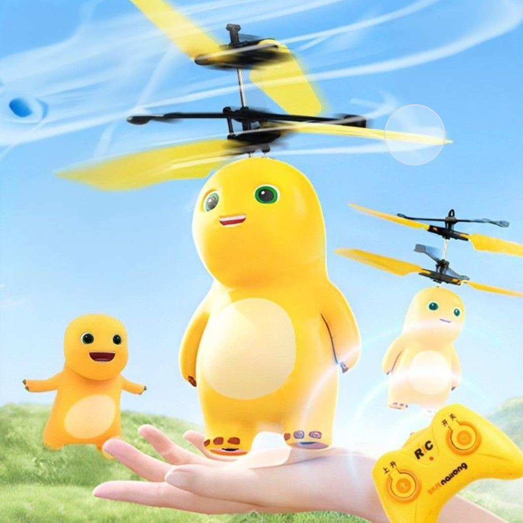 Drohne fliegende Spielzeuge Cartoon Milch Drachen LED Rc fliegende Spielzeuge