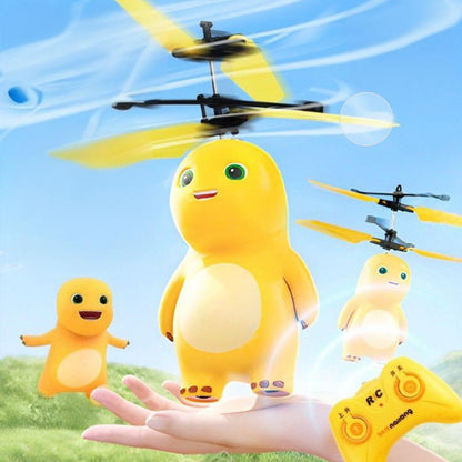 Drohne fliegende Spielzeuge Cartoon Milch Drachen LED Rc fliegende Spielzeuge