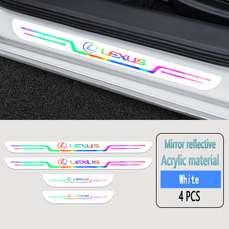 2025 Hot Sale ✨50% OFF ✨Acrylic Laser Car Anti-Fouling Door Sill Strips🎉4pcs🎉