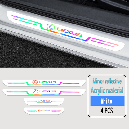 2025 Hot Sale ✨50% OFF ✨Acrylic Laser Car Anti-Fouling Door Sill Strips🎉4pcs🎉
