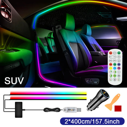 Car Door Frame LED Ambient Lights - Wireless Invisible Stream of Colorful Light for Enhanced Driving Comfort
