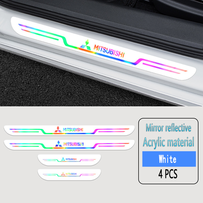 2025 Hot Sale ✨50% OFF ✨Acrylic Laser Car Anti-Fouling Door Sill Strips🎉4pcs🎉