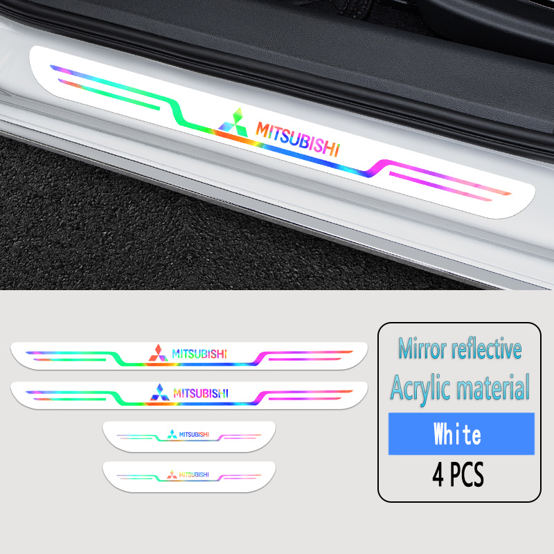 2025 Hot Sale ✨50% OFF ✨Acrylic Laser Car Anti-Fouling Door Sill Strips🎉4pcs🎉