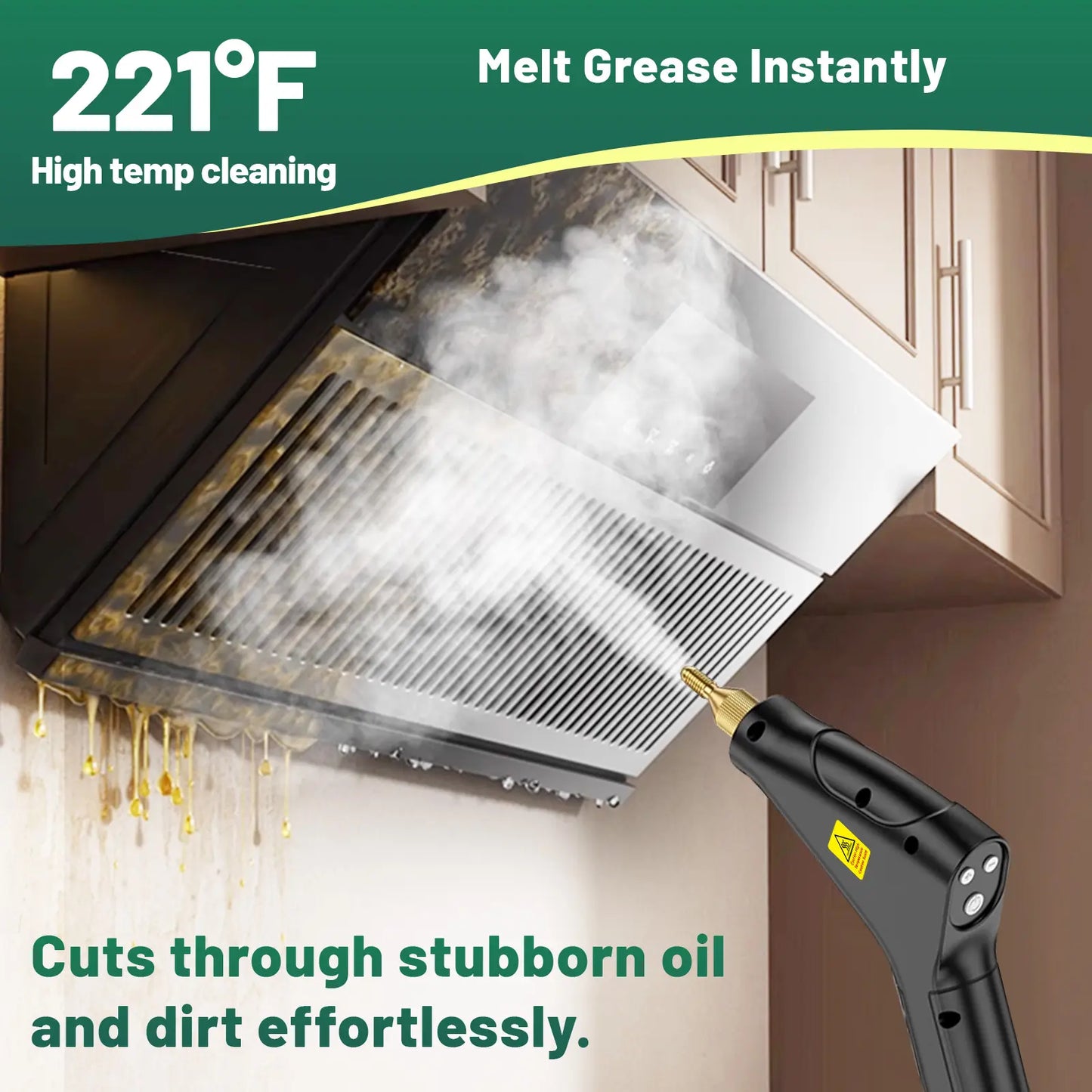 Portable Handheld Steam Cleaner with 10 Accessories, Adjustable Levels, Fast Heat-Up Steamer for Kitchen, Bathroom, Tile & Car Cleaning