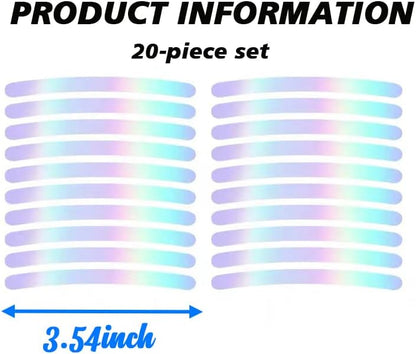 Autocollants décoratifs réfléchissants pour roues de voiture, autocollants d'avertissement de sécurité nocturne 
