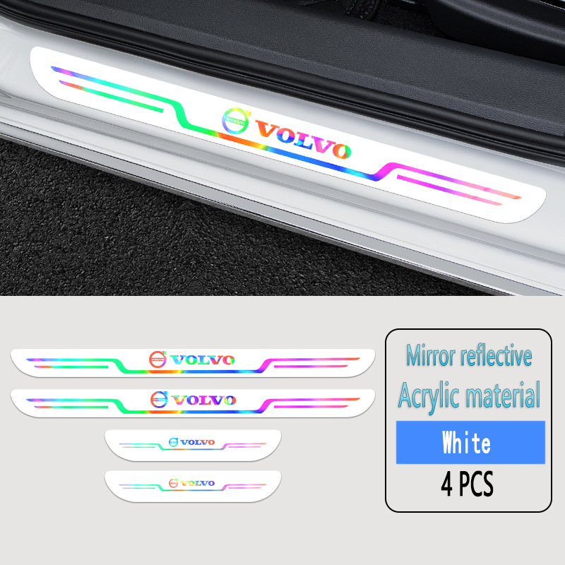 2025 Hot Sale ✨50% OFF ✨Acrylic Laser Car Anti-Fouling Door Sill Strips🎉4pcs🎉