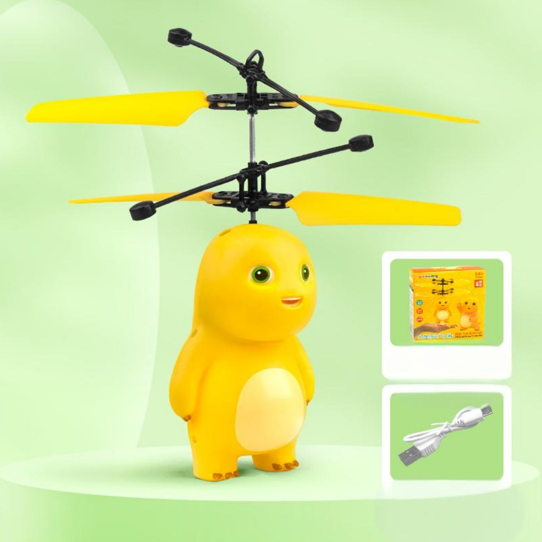 Drohne fliegende Spielzeuge Cartoon Milch Drachen LED Rc fliegende Spielzeuge