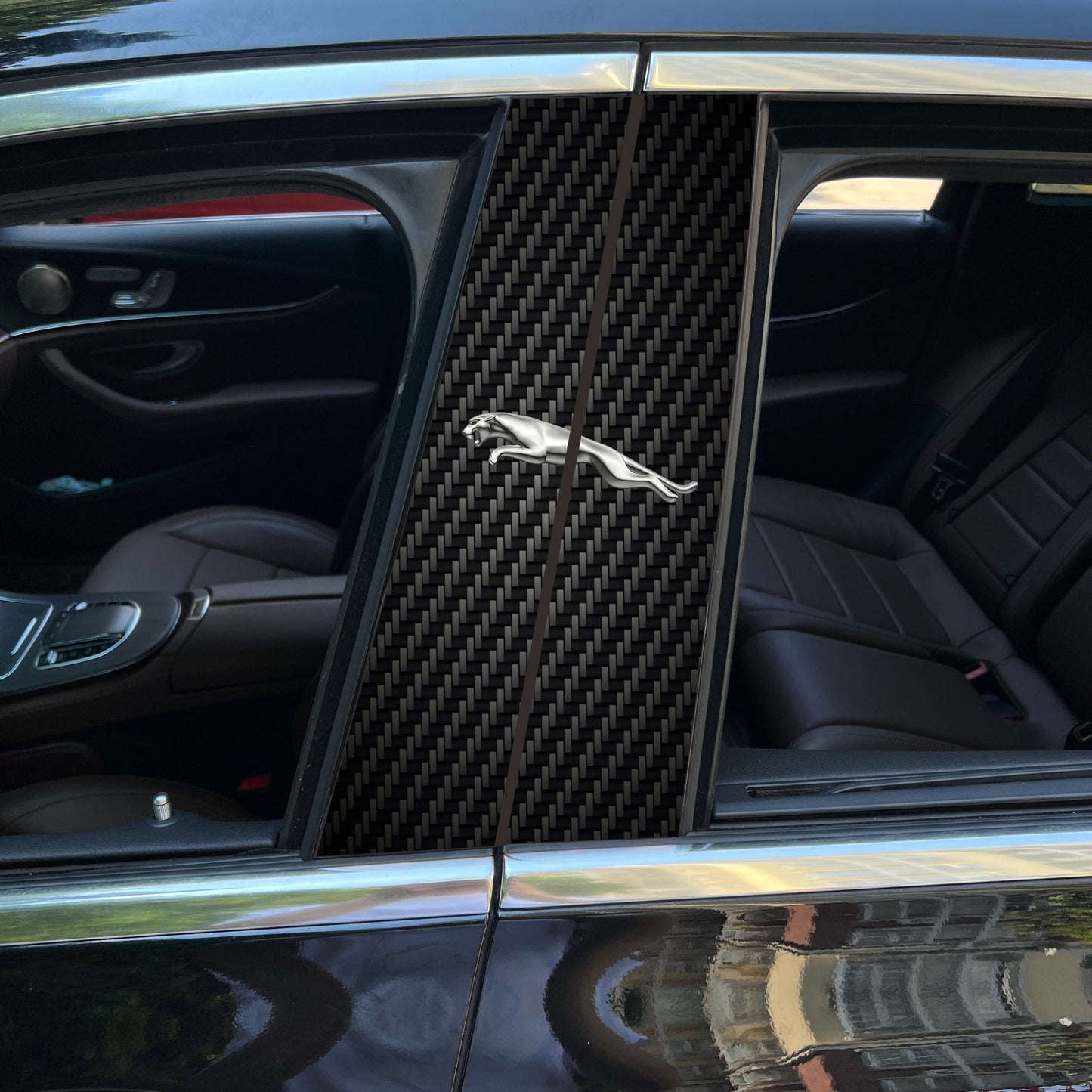 Autocollants pour colonne centrale de voiture (logo de voiture personnalisé) 25 x 50 cm