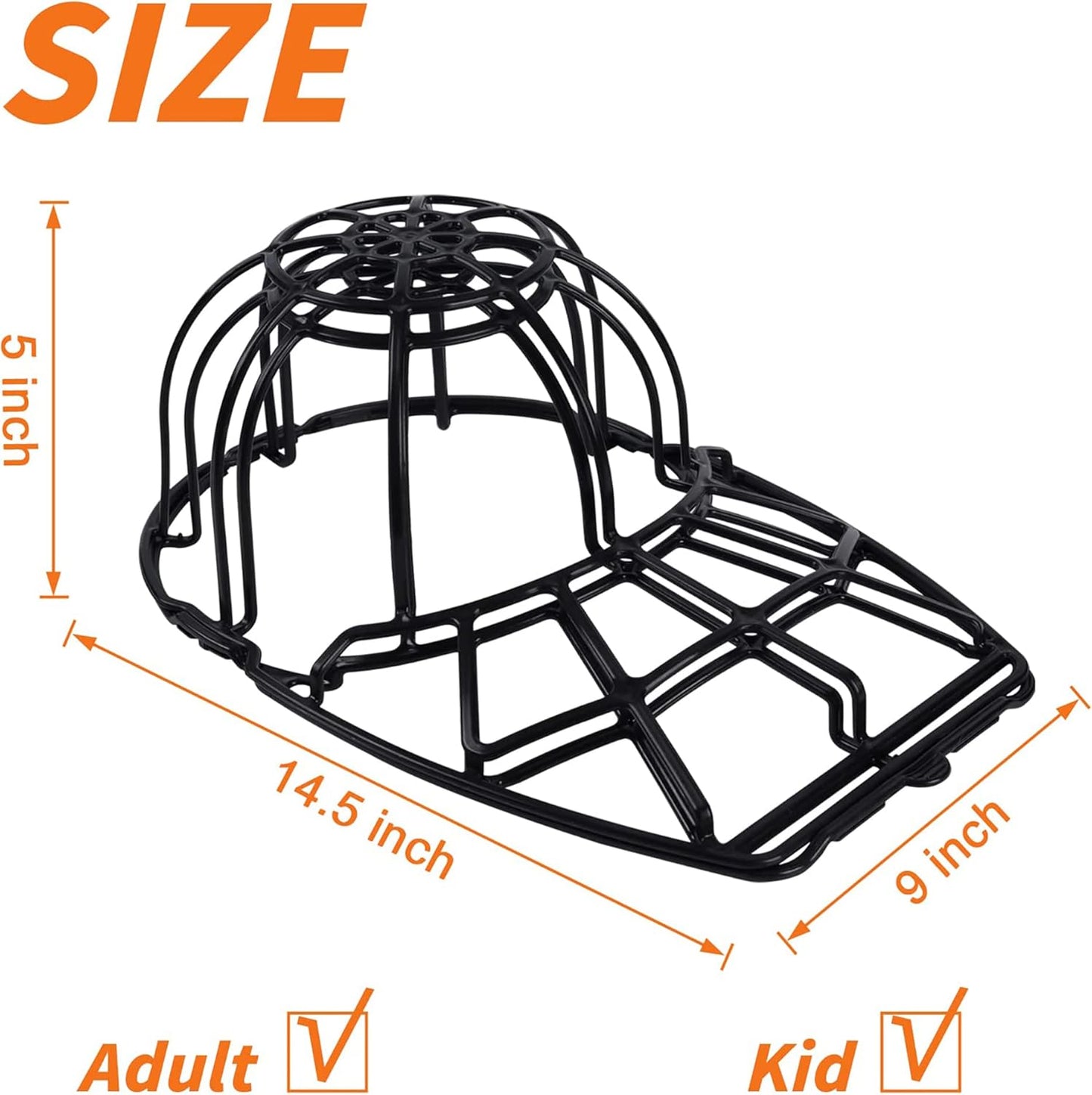 Support de cage de nettoyage pour casquette de baseball, pour machine à laver