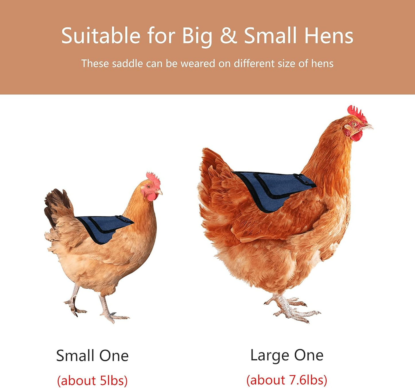 Thungeek 3 Pieces Premium Chicken Saddles with Stretchy Strap, Hen Saddle Sweater Clothes, Birds Protector for Back and Sides