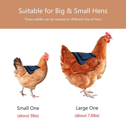 Thungeek 3 Pieces Premium Chicken Saddles with Stretchy Strap, Hen Saddle Sweater Clothes, Birds Protector for Back and Sides