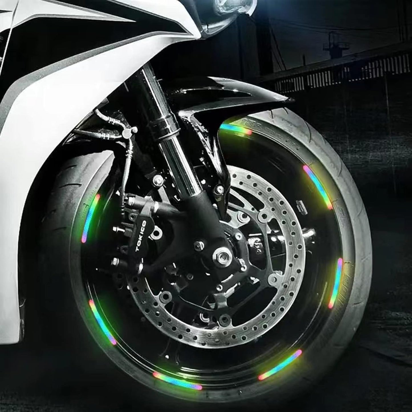 Autocollants décoratifs réfléchissants pour roues de voiture, autocollants d'avertissement de sécurité nocturne 