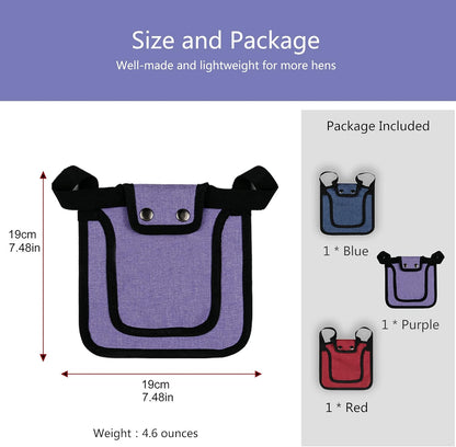 Thungeek 3 Pieces Premium Chicken Saddles with Stretchy Strap, Hen Saddle Sweater Clothes, Birds Protector for Back and Sides