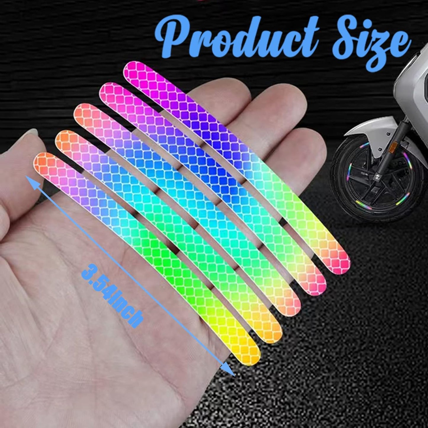 Autocollants décoratifs réfléchissants pour roues de voiture, autocollants d'avertissement de sécurité nocturne 