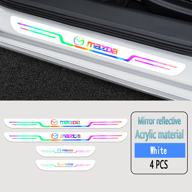 2025 Hot Sale ✨50% OFF ✨Acrylic Laser Car Anti-Fouling Door Sill Strips🎉4pcs🎉