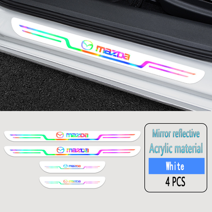 2025 Hot Sale ✨50% OFF ✨Acrylic Laser Car Anti-Fouling Door Sill Strips🎉4pcs🎉